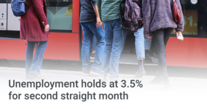 Unemployment stayed at 3.5%